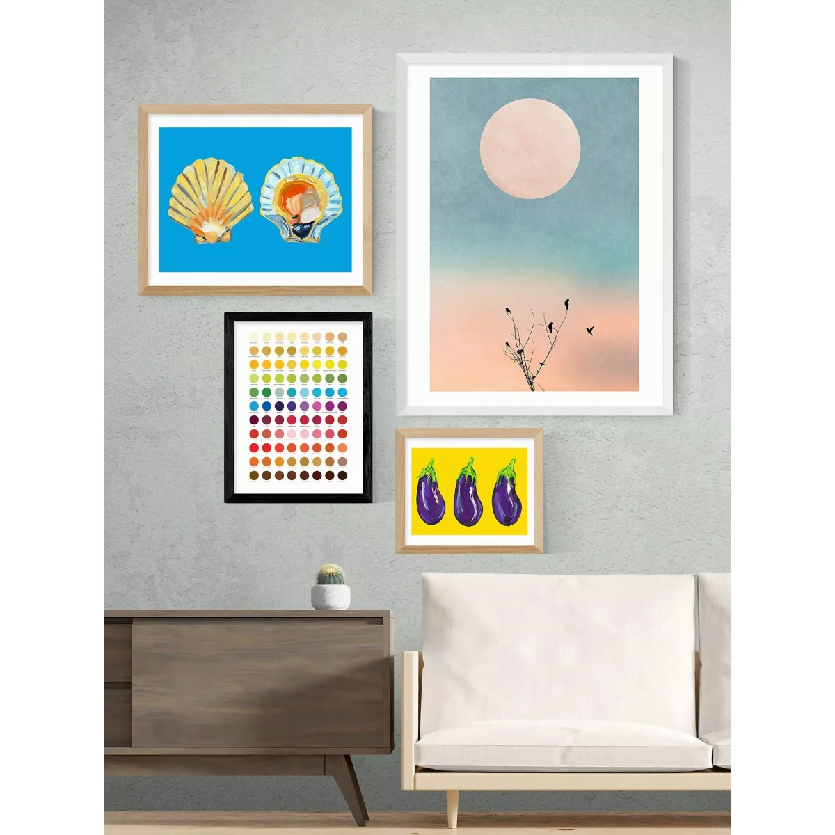 EAST END PRINTS Limbo and Ginger 'Colour Chart' Framed Print – image 2