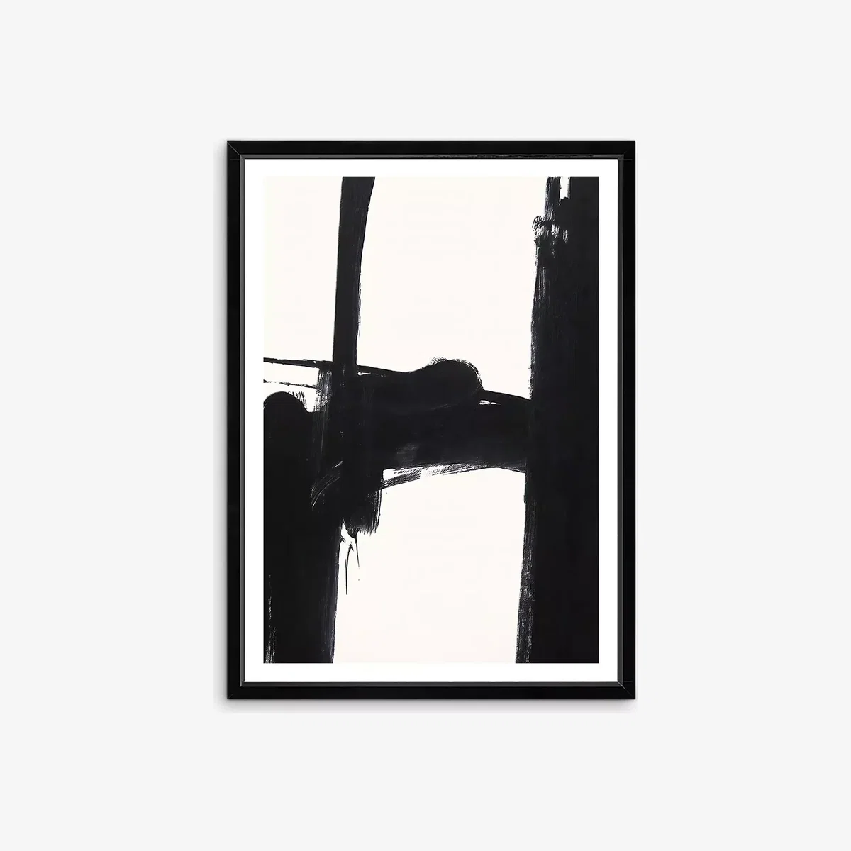 Nero 3 - Framed Print & Mount, 76 x 56cm, Black – image 1
