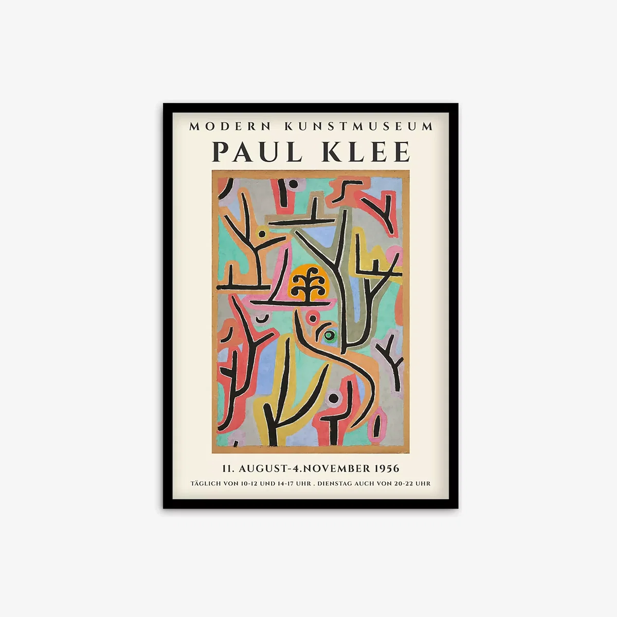 Paul Klee - 'Modern Kunstmuseum' Exhibtion Poster Framed Print & Mount, 73.5 x 63.5cm, Multi