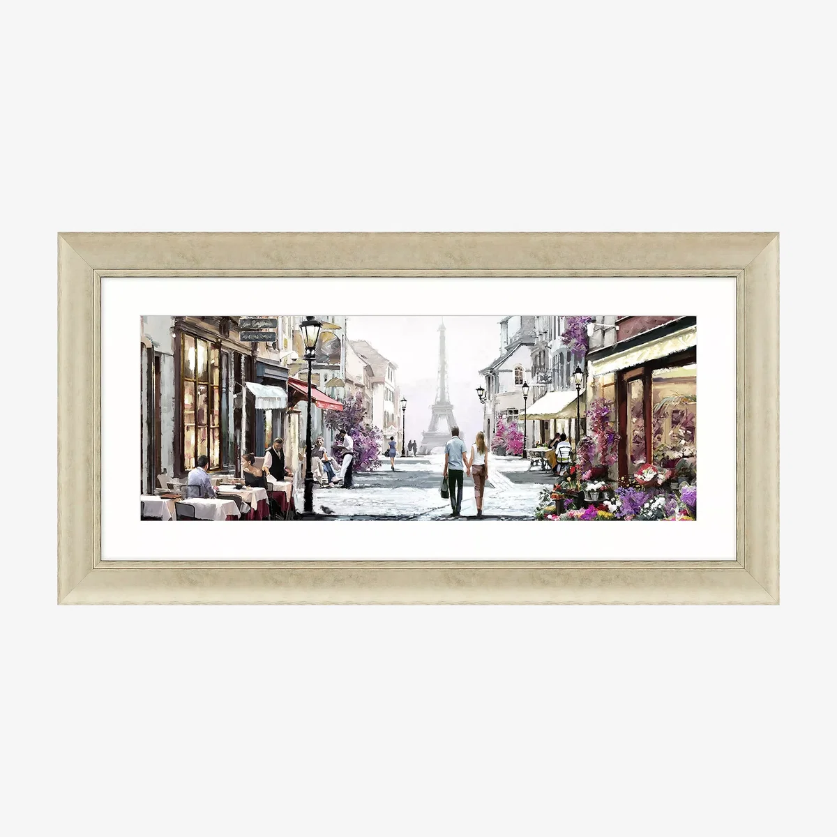 Richard Macneil - Paris Cafe Framed Print,112 x 57cm