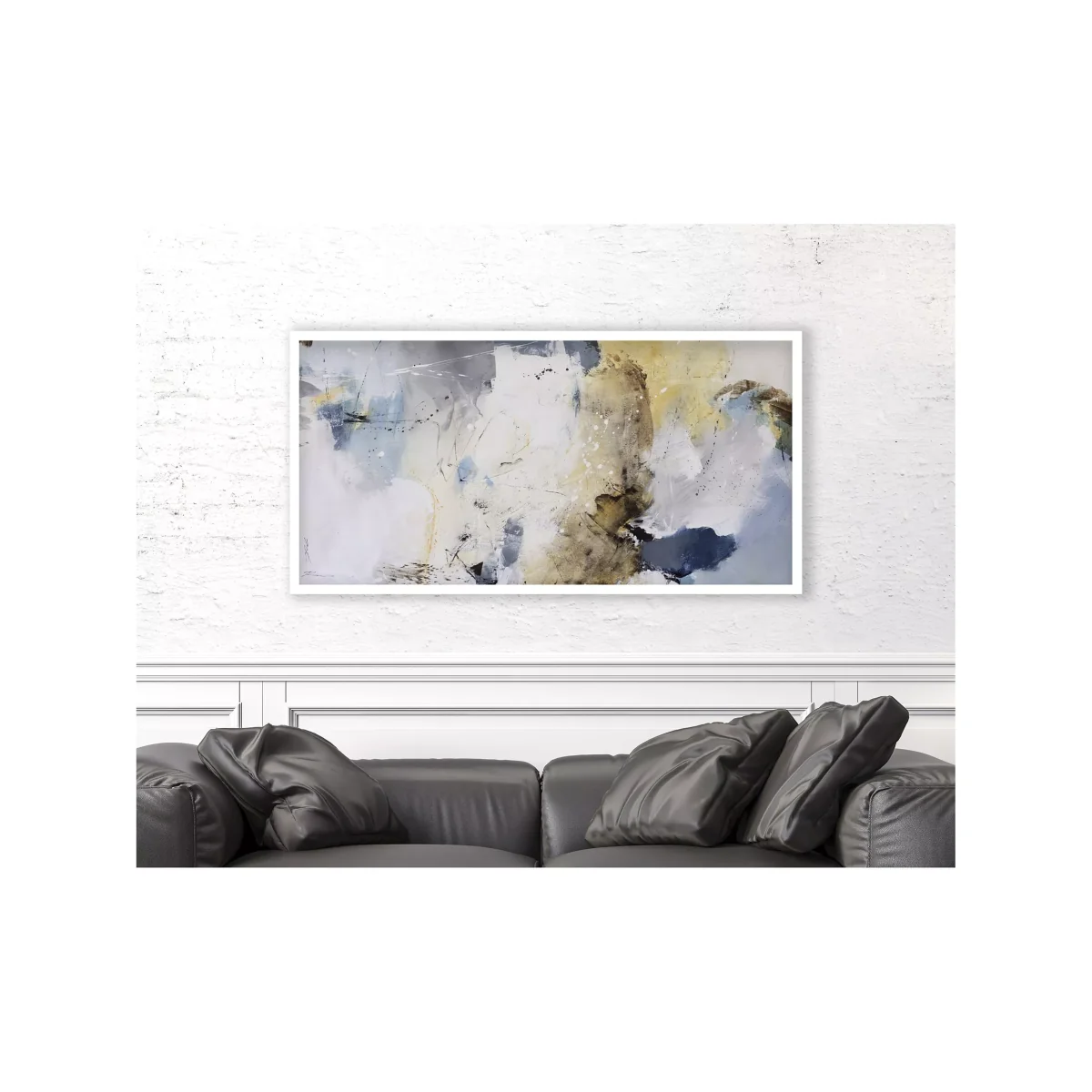 Natasha Barnes - 'Wind Beneath Your Wings' Framed Canvas Print, 64 x 124cm, Yellow/Blue – image 2