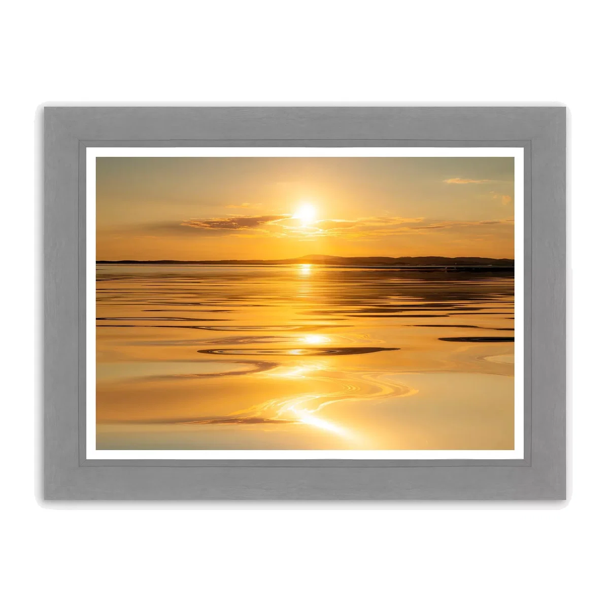 Mike Shepherd - 'Ocean Ripples' Framed Print, 63 x 83cm, Orange – image 1
