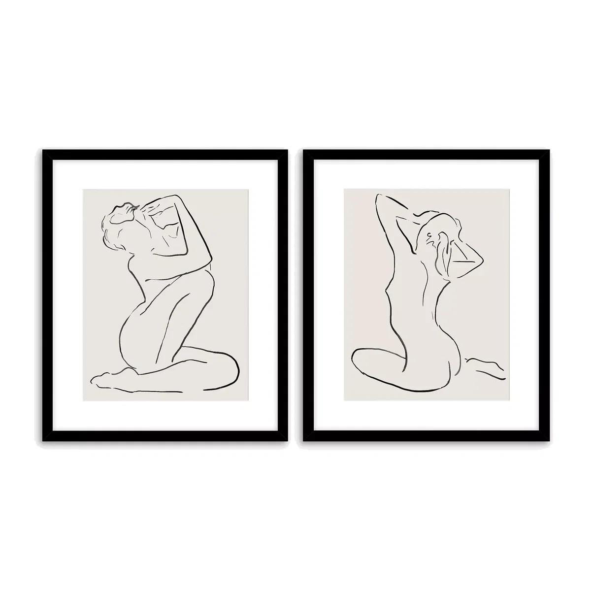 Dominic James - 'Solitude' Framed Prints, Set of 2, 83.5 x 63.5cm, Black/White – image 1
