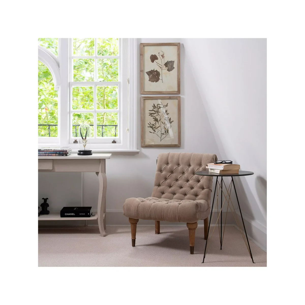 One.World Leaf Wood Framed Print, Set of 2, 53.8 x 42cm, Brown/Multi – image 2