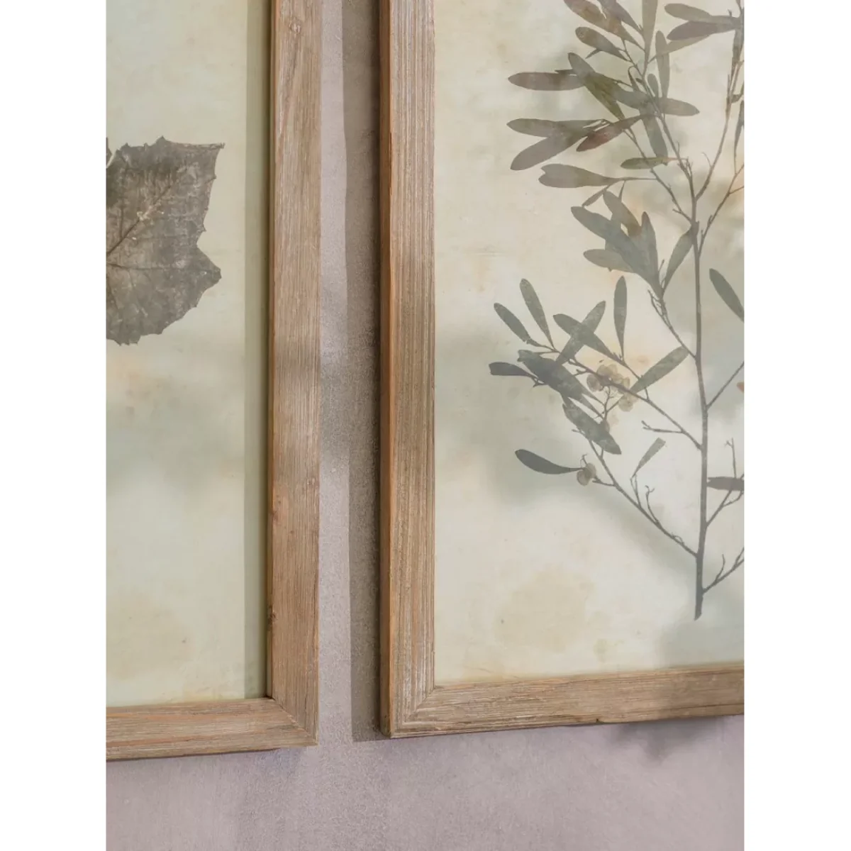One.World Leaf Wood Framed Print, Set of 2, 53.8 x 42cm, Brown/Multi – image 3