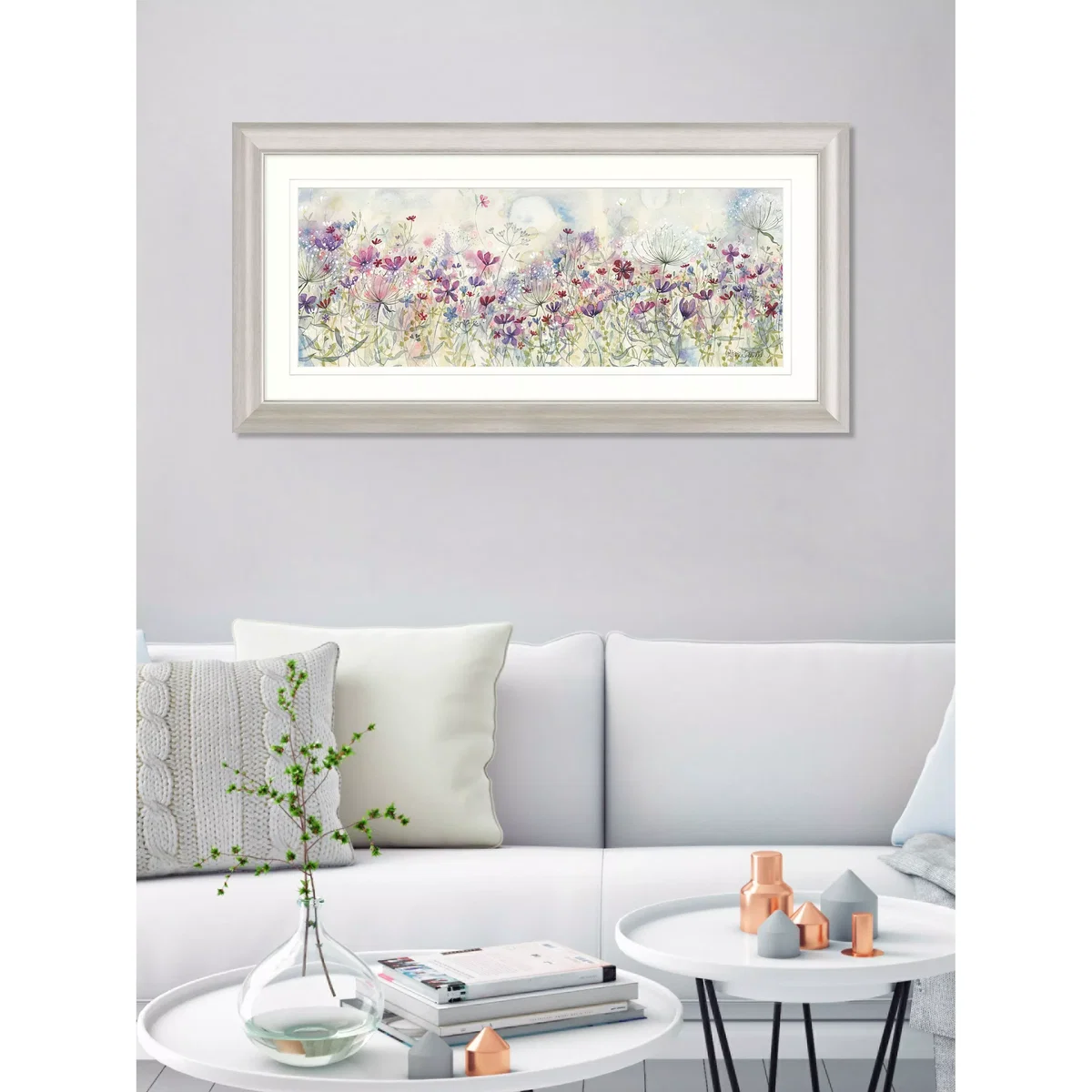 Catherine Stephenson - Meadow Of Wild Flowers Embellished Framed Print, 110 x 55cm – image 3