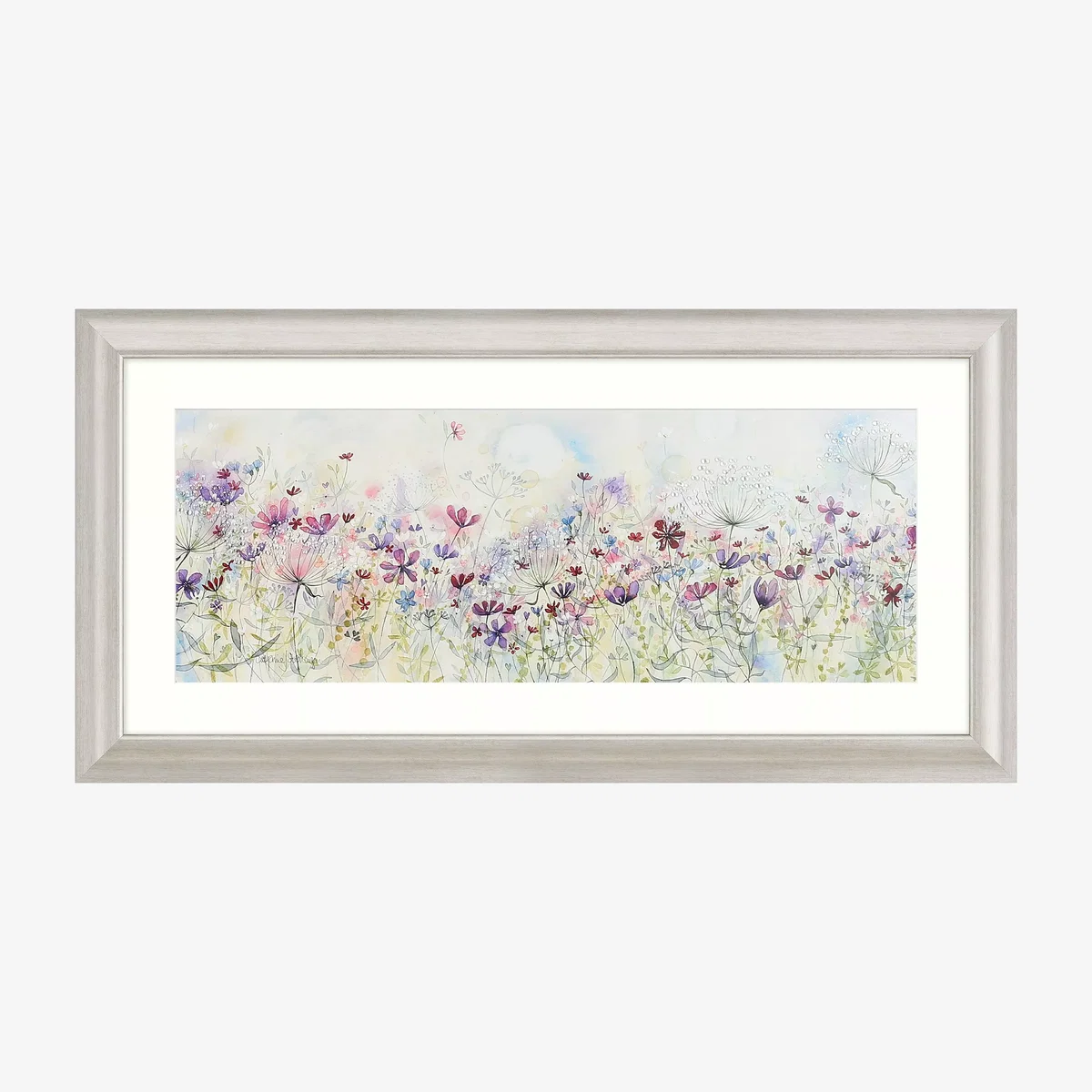 Catherine Stephenson - Meadow Of Wild Flowers Embellished Framed Print, 110 x 55cm – image 1