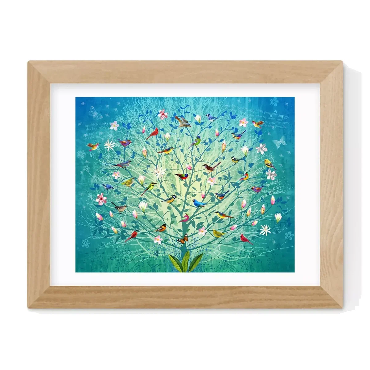 Fiona Watson - 'The Singing Tree' Framed Print, 63.4 x 83.4cm, Blue