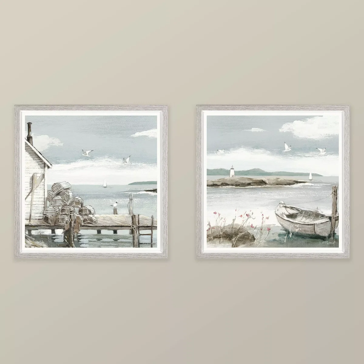 Adelene Fletcher - Fisherman's Catch Framed Print & Mount, 37 x 37cm – image 2