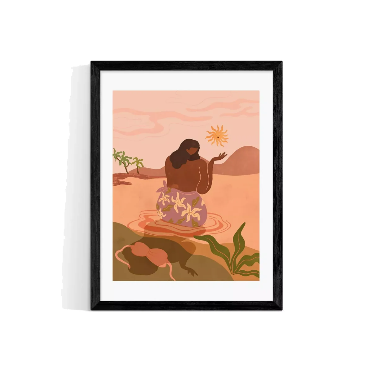 EAST END PRINTS Arty Guava 'Sunset' Framed Print – image 1