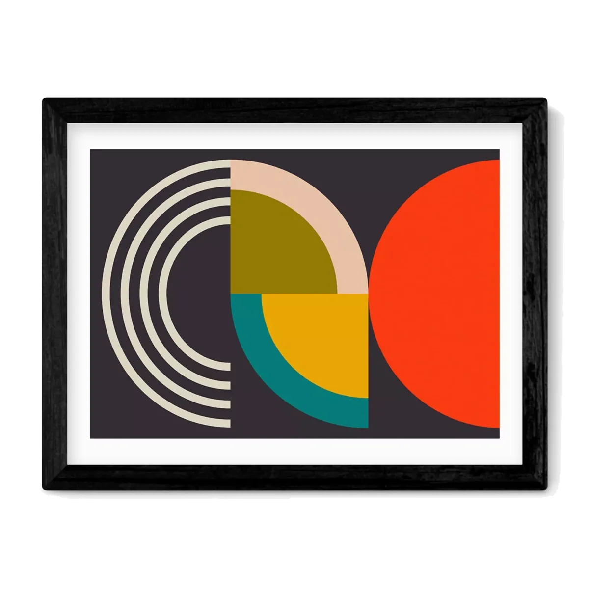 EAST END PRINTS Ana Rut Bre 'Geometric on Black I' Framed Print – image 1