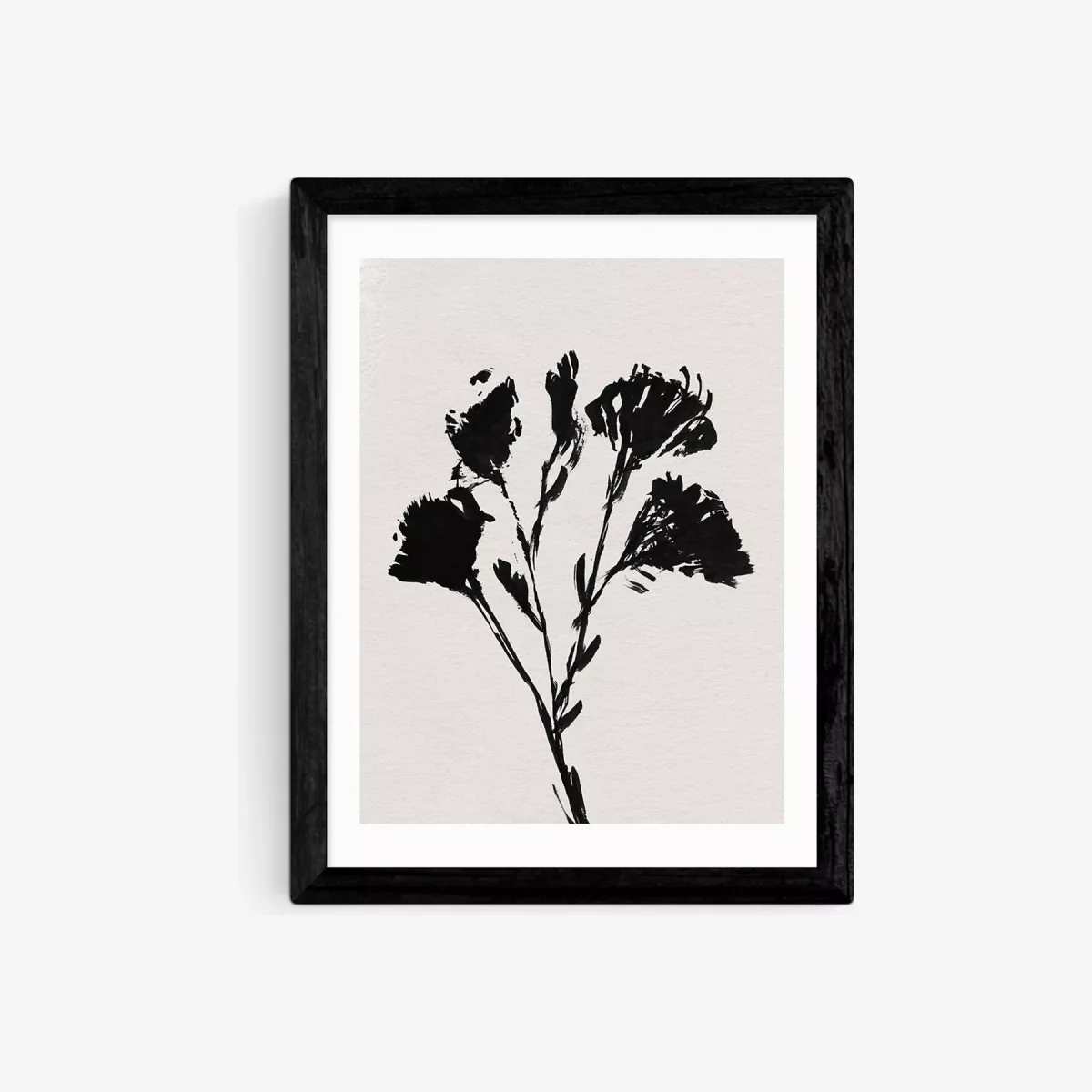 EAST END PRINTS Dan Hobday 'Mono Flower' Framed Print – image 1