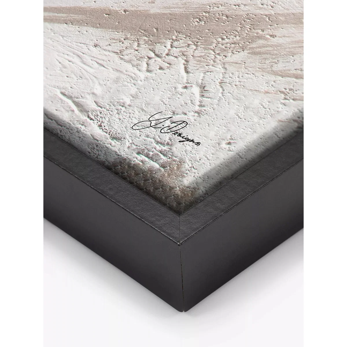 John Lewis Yharnna 'Halo Love' Framed Canvas Print, 104 x 104cm, Black – image 3