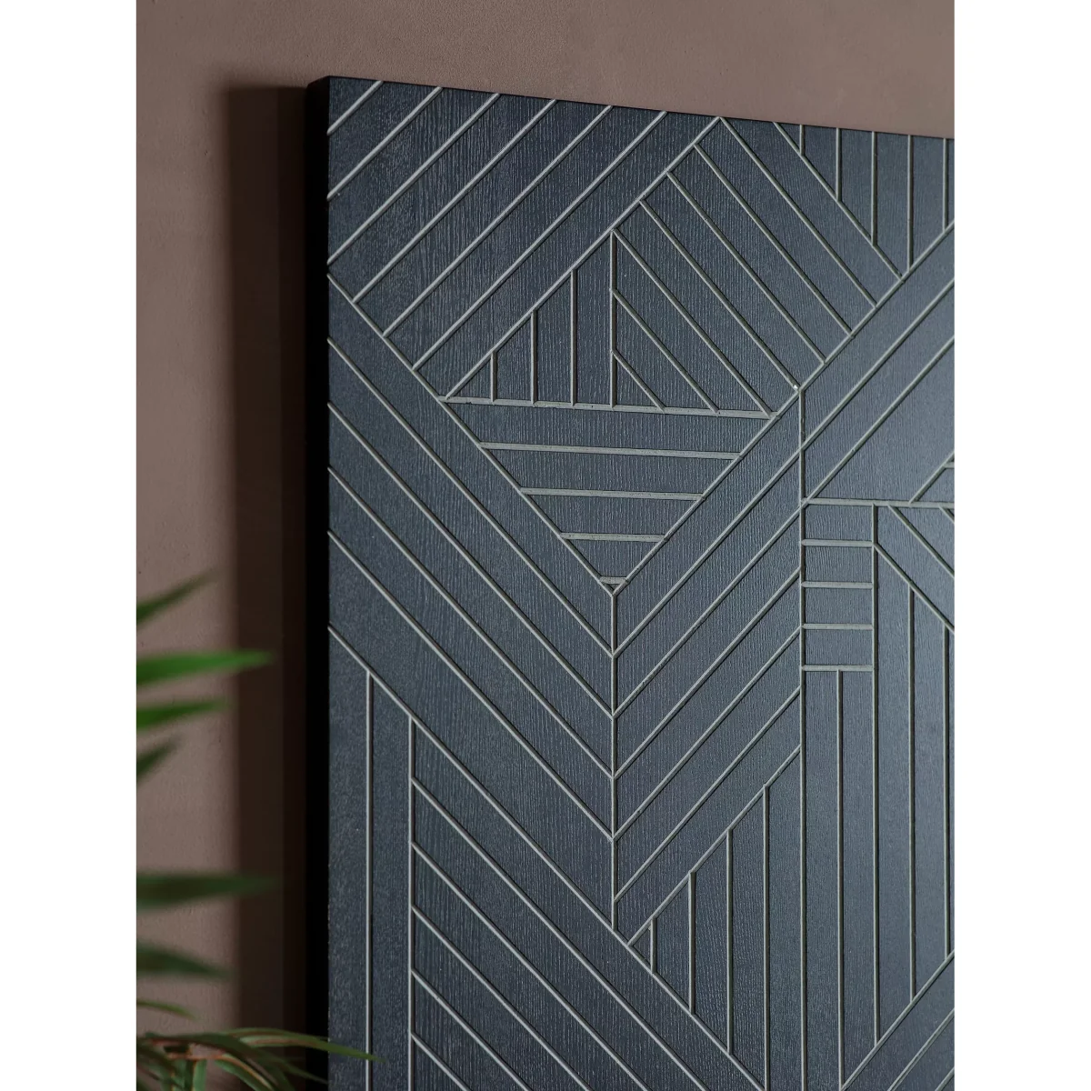 Kakuda Engraved Geometric Wall Art, 100 x 100cm, Black – image 3