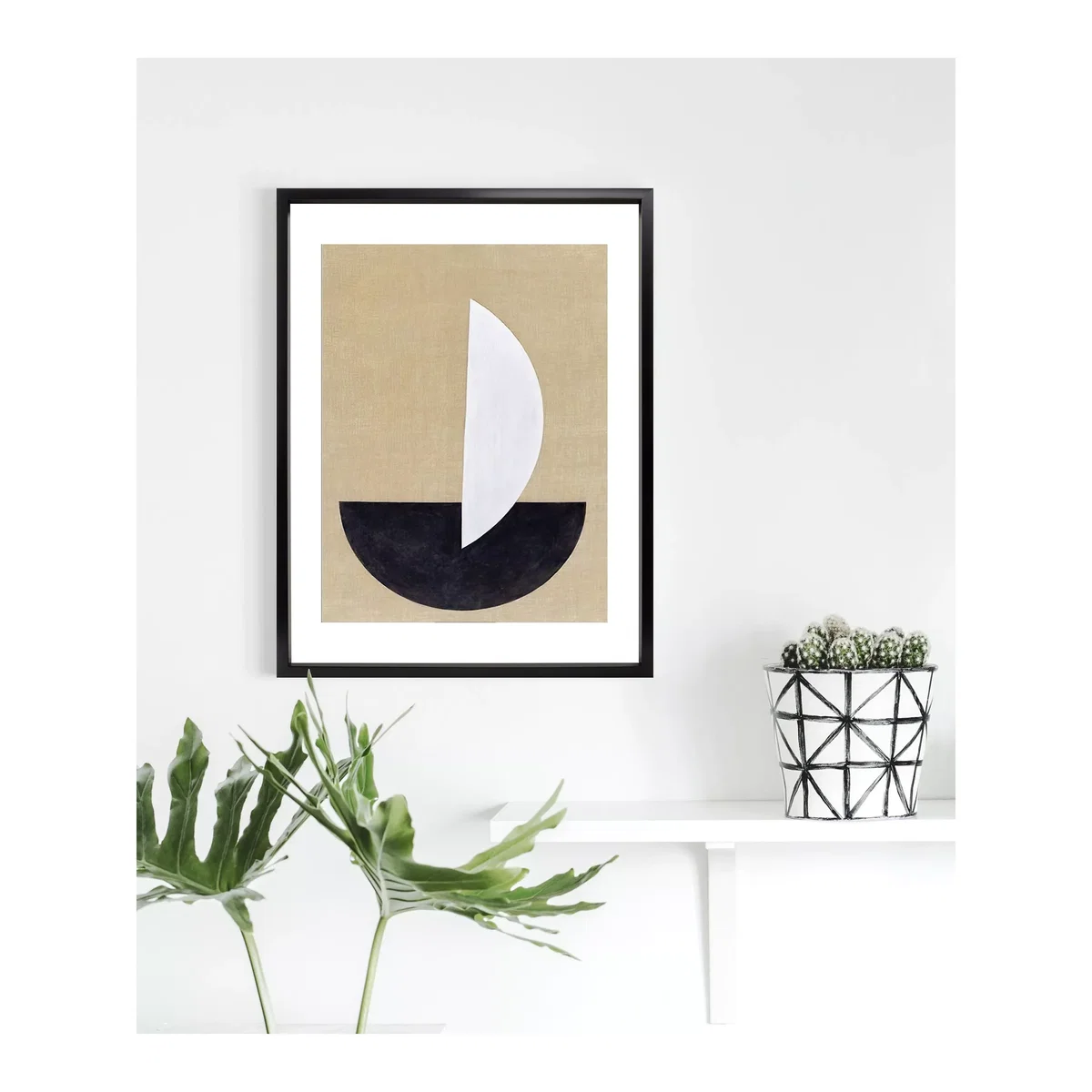 Geometry 3 - Framed Print & Mount, 76 x 56cm, Brown – image 4