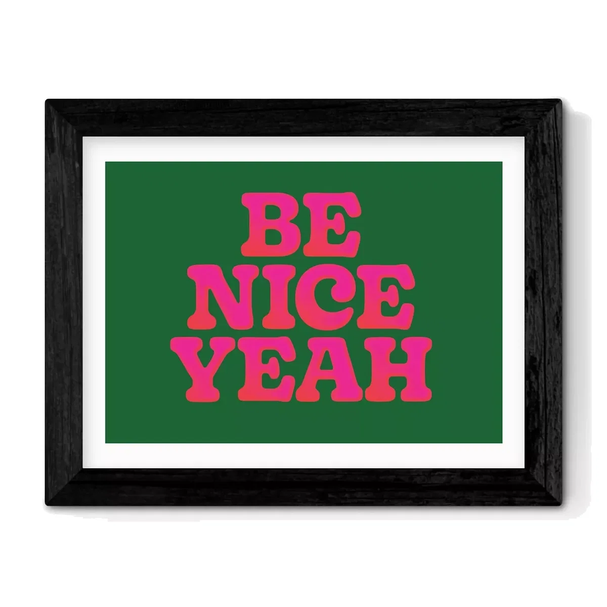 EAST END PRINTS Limbo and Ginger 'Be Nice Yeah' Framed Print – image 1