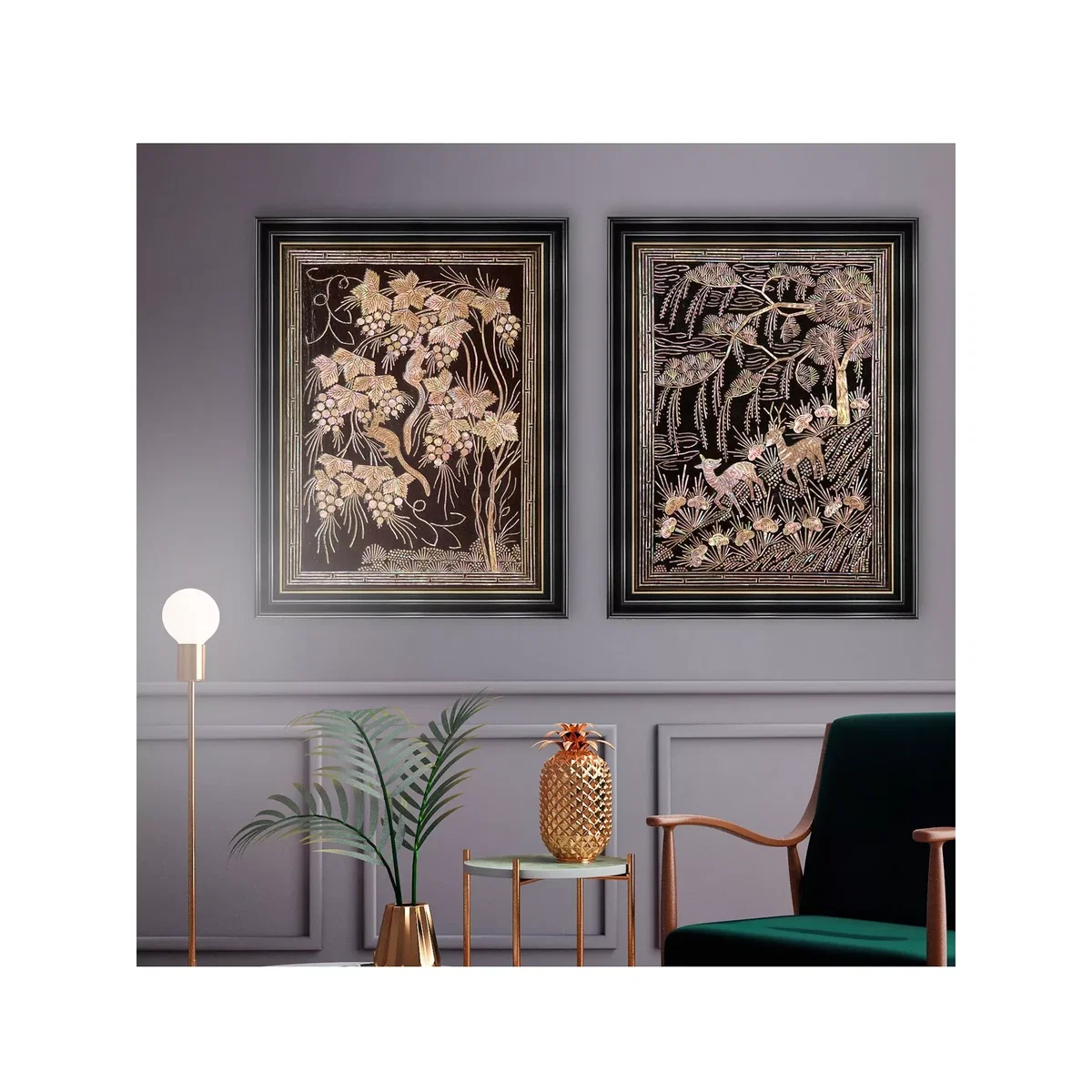 British Museum - Joseon Dynasty Korea Plaque 2 Framed Print, 92 x 72cm, Black – image 2