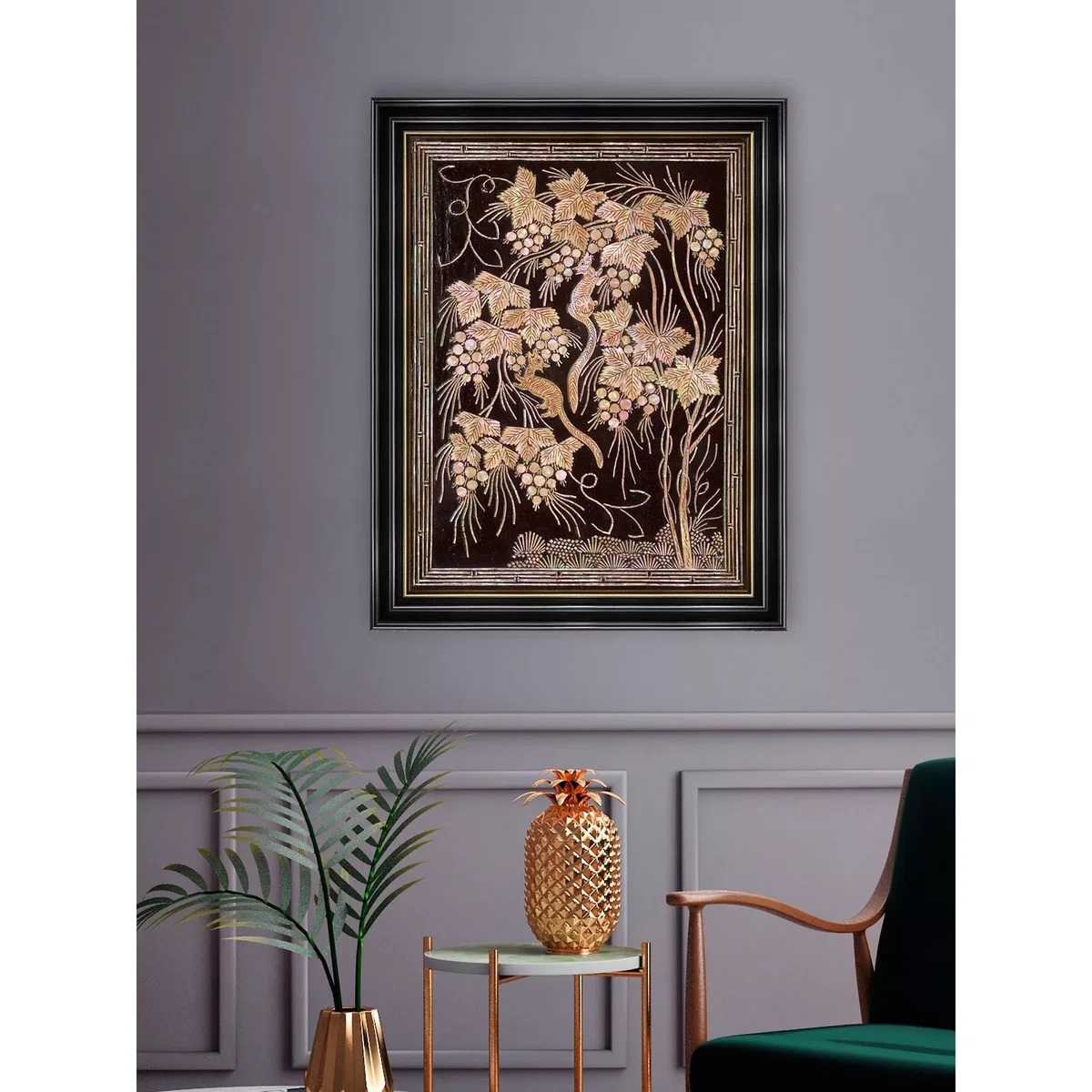 British Museum - Joseon Dynasty Korea Plaque 2 Framed Print, 92 x 72cm, Black – image 3
