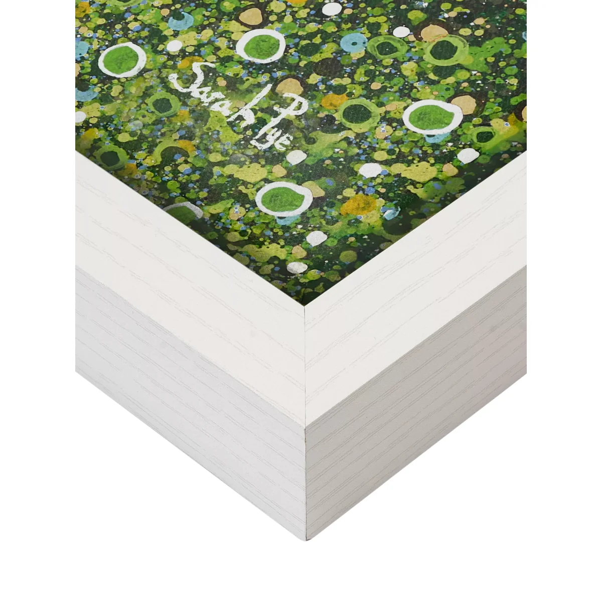 Sarah Pye - 'Silver Lining' Framed Canvas Print & Mount, 84.5 x 84.5cm, Green – image 3
