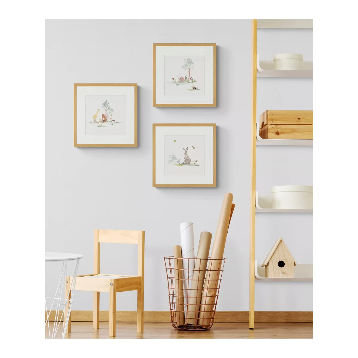 John Lewis Baby Little Animals Wall Art Gallery Set, Set of 3, 20 x 20cm – image 2