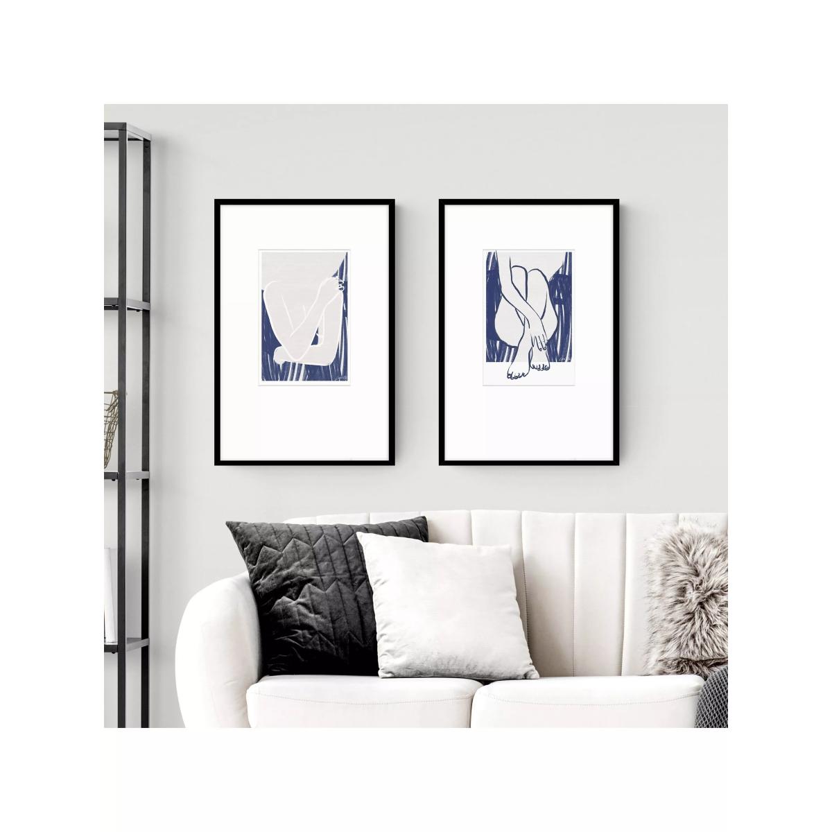 John Lewis Lara Mai Affirmation Framed Print, Set of 2, 62 x 42cm, Blue – image 2