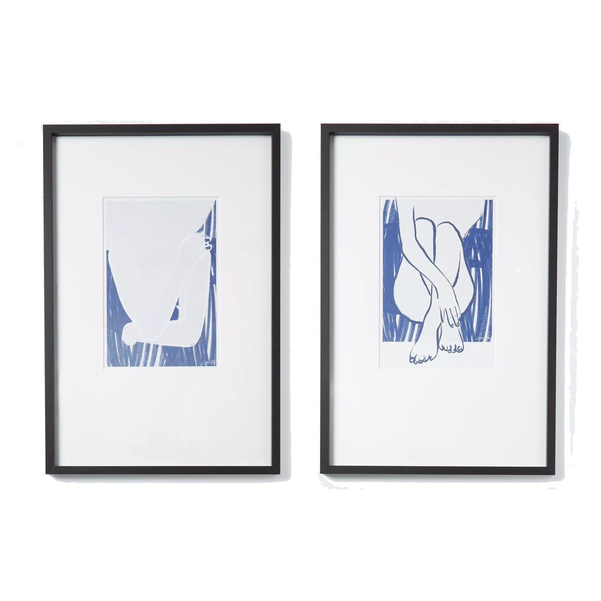 John Lewis Lara Mai Affirmation Framed Print, Set of 2, 62 x 42cm, Blue – image 1