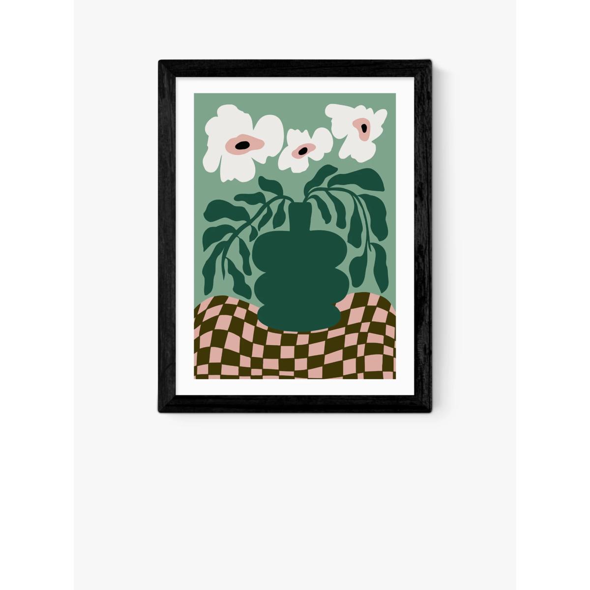 EAST END PRINTS Miho Art Studio 'Bold Blossom Pottery' Framed Print – image 2