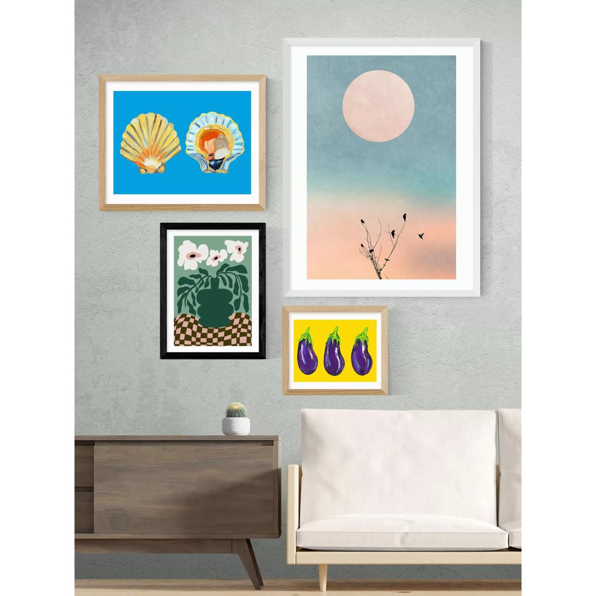 EAST END PRINTS Miho Art Studio 'Bold Blossom Pottery' Framed Print – image 3