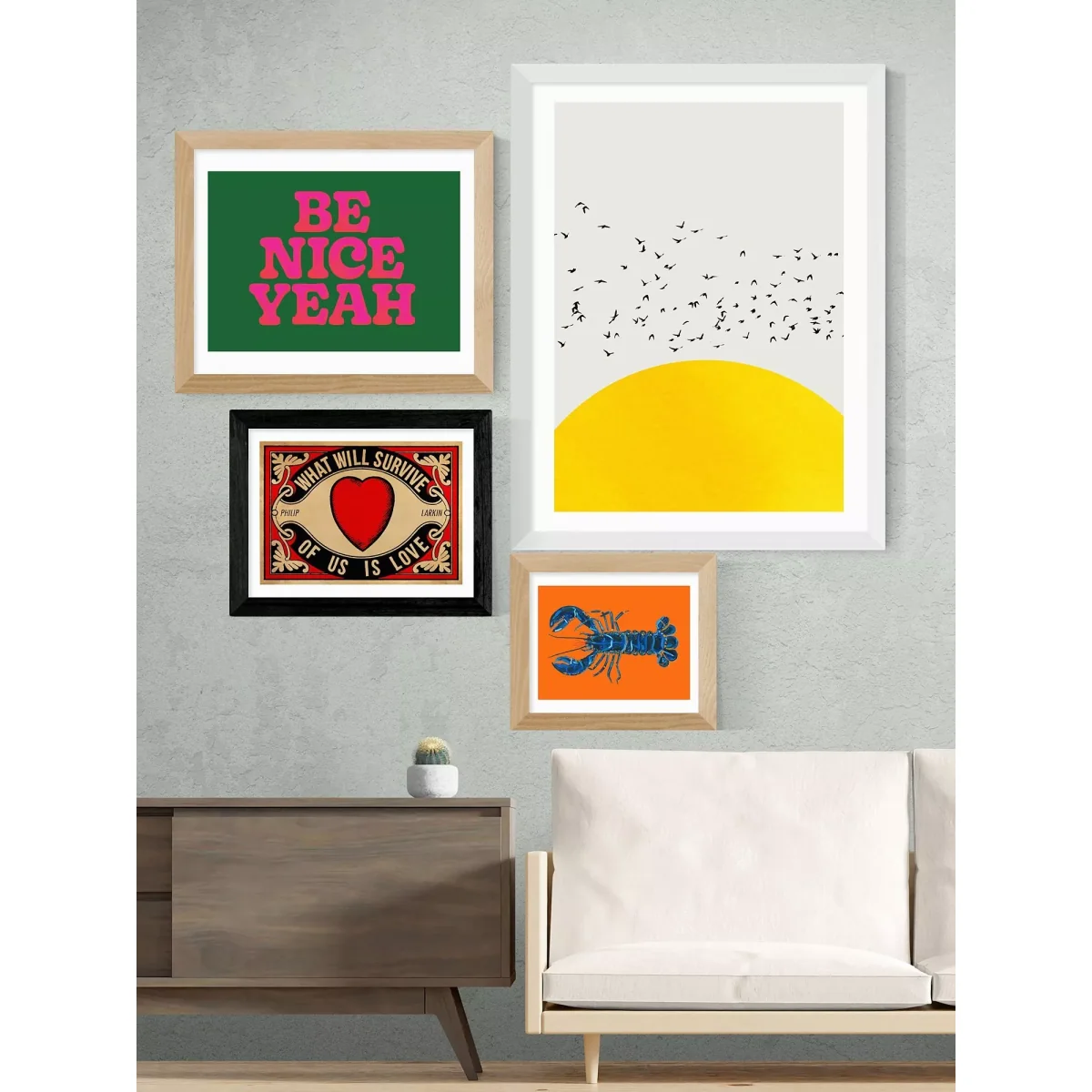 EAST END PRINTS Indie Prints 'Arundel Tomb - Love' Framed Print – image 2