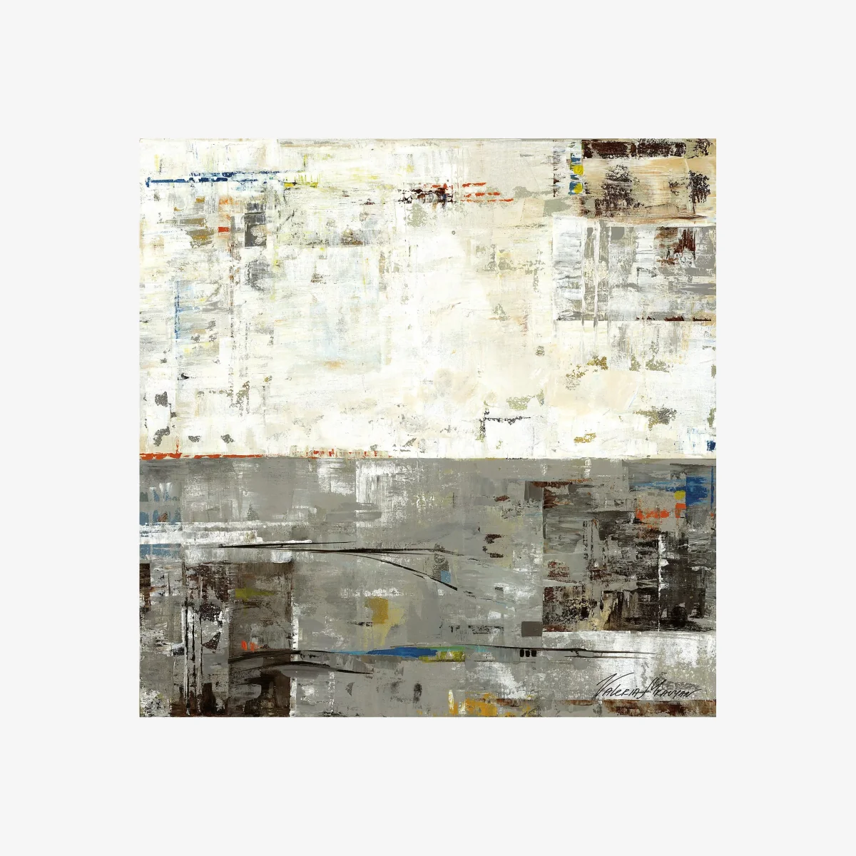Valeria Mravyan - Zone II Canvas Print, 100 x 100cm, Grey – image 1