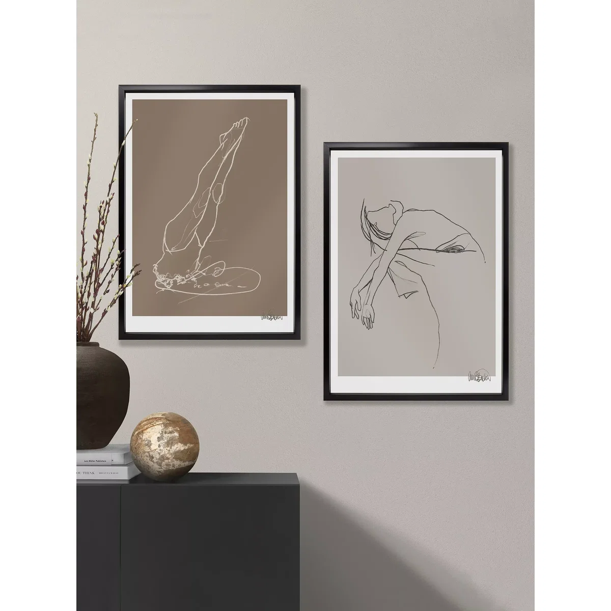 Anna Bulow - 'Flow 8' Limited Edition Framed Print, 75 x 55cm, Grey – image 4