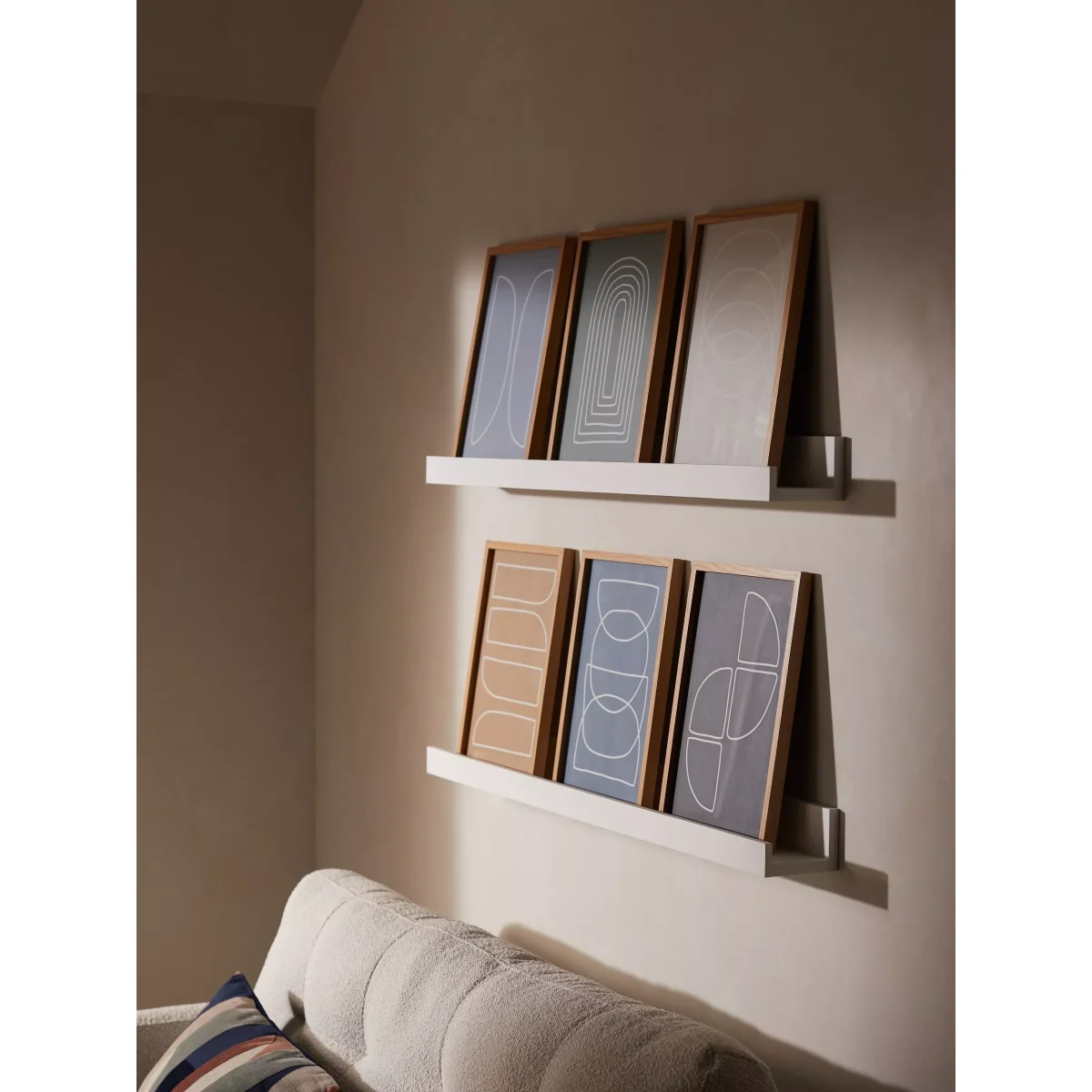 Print Punk Studio - 'Modern Lines' Framed Print, Set of 6, 42 x 32cm, Multi – image 2