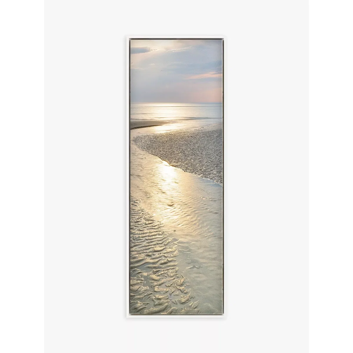 Mike Shepherd - Shimmering Light Seascape Triptych Framed Canvas, Set of 3, 94 x 34cm, Blue/Multi – image 3