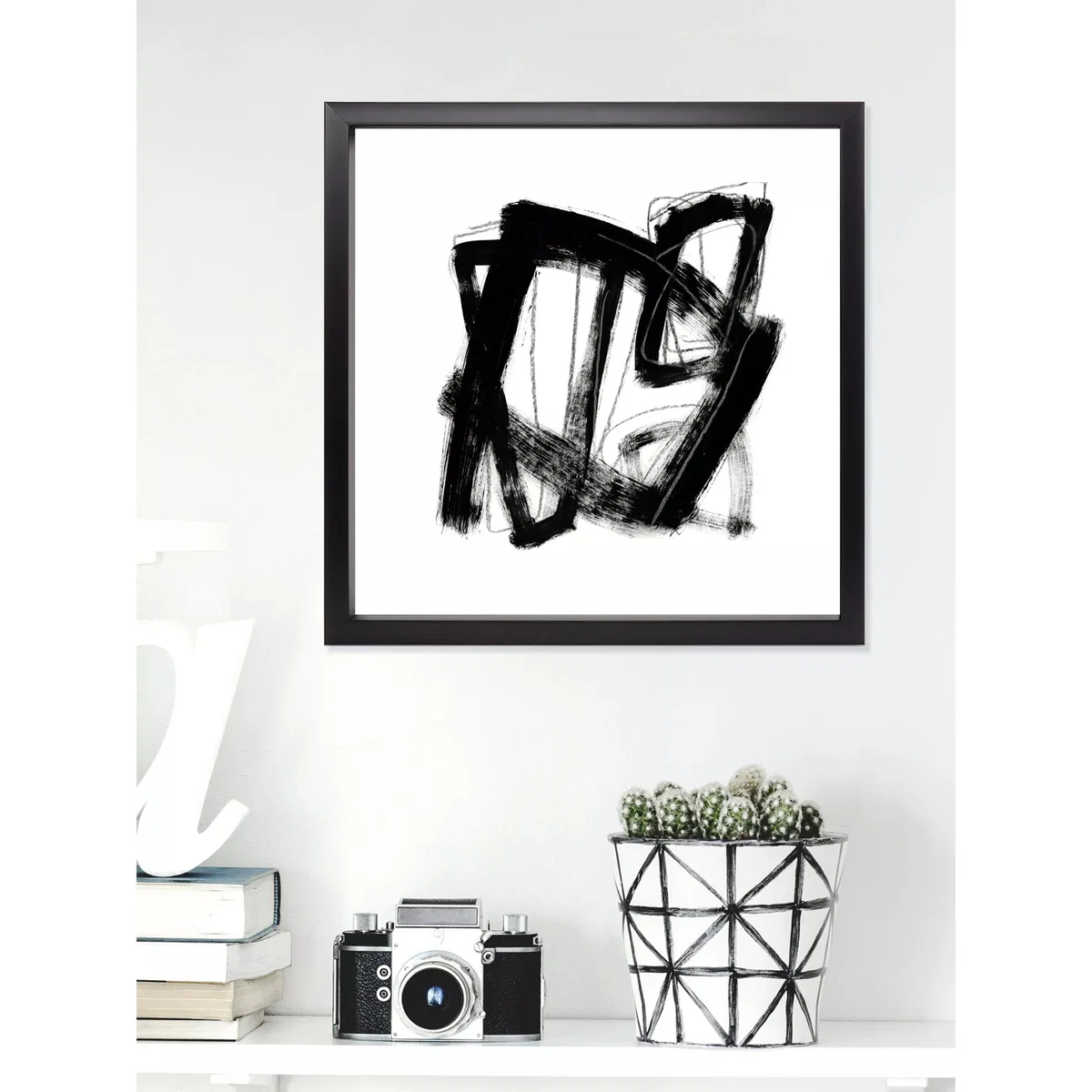 Brookpace Lascelles 'Tessellation VII' Framed Print & Mount, 53 x 53cm, Black – image 2