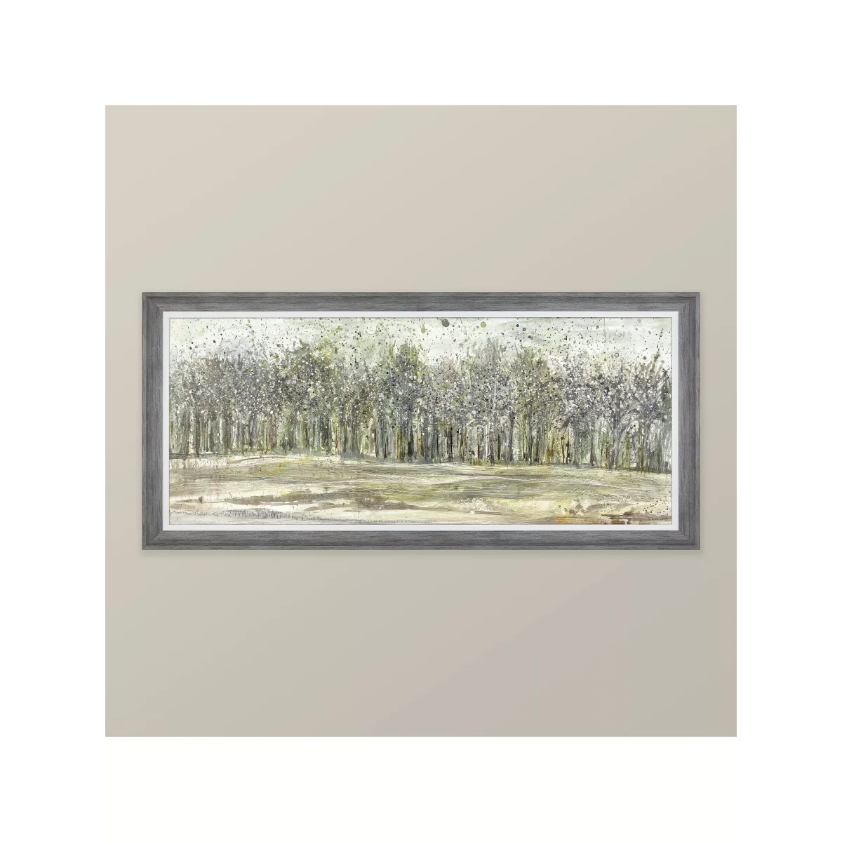 Ulyana Hammond - Shadow Grey Framed Canvas & Mount, 60 x 130cm, Grey/Multi – image 2