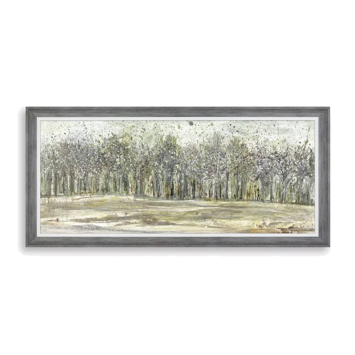 Ulyana Hammond - Shadow Grey Framed Canvas & Mount, 60 x 130cm, Grey/Multi – image 1