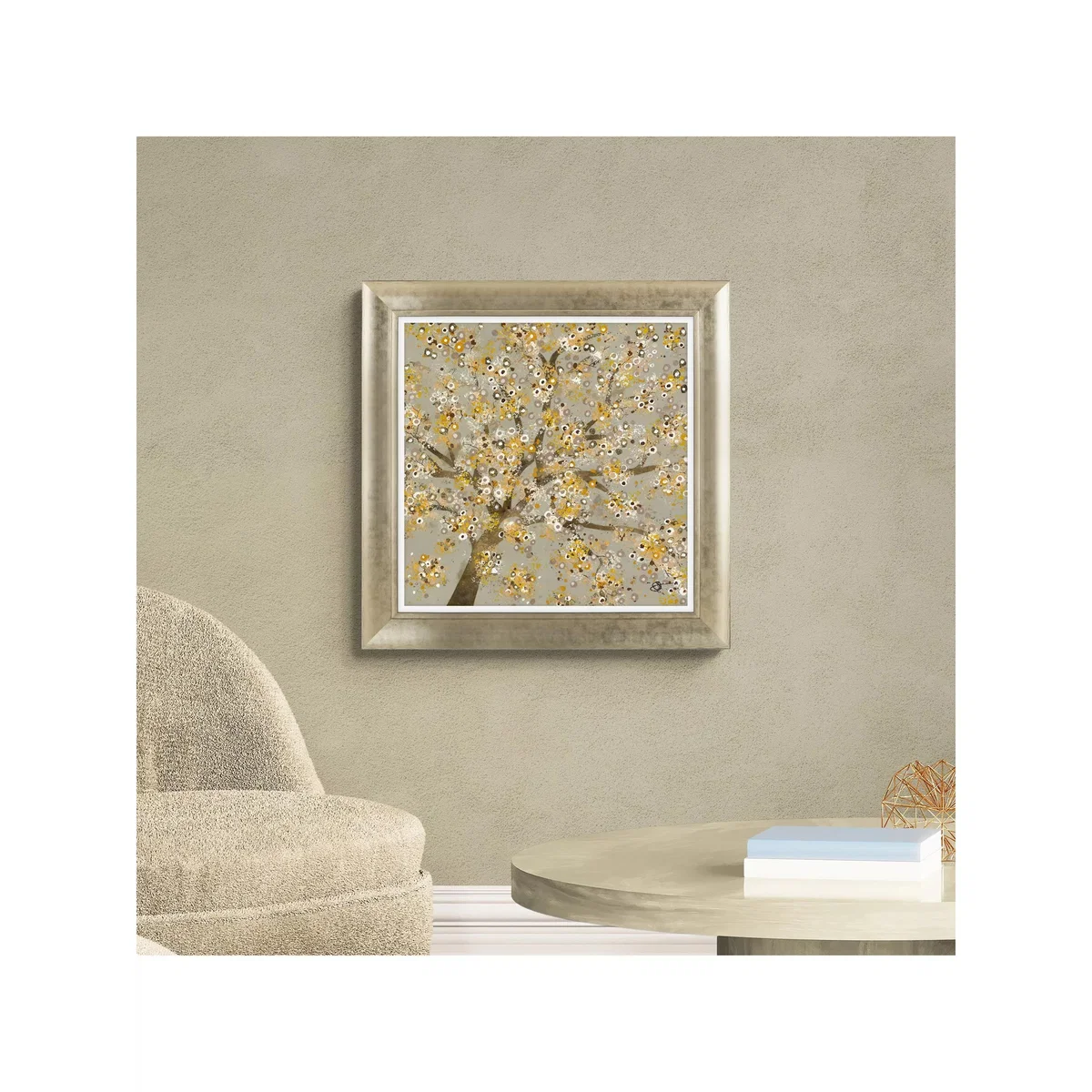 John Lewis Sara Otter 'A Golden Day' Framed Print, 70 x 70cm, Blue/White – image 2