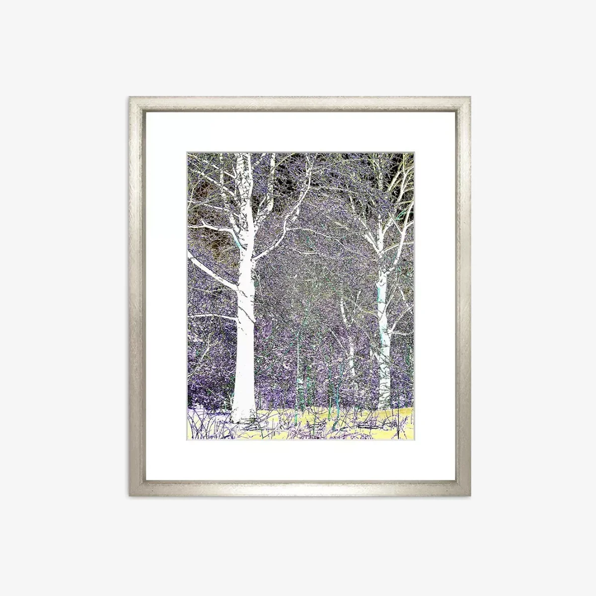Peter Neumann - Abstract Forest Framed Print & Mount, 97 x 82cm, Purple/Multi