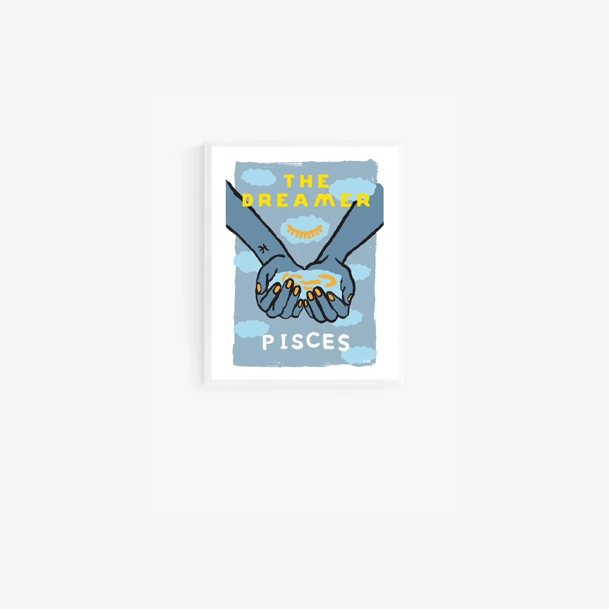 Sophie Ward - 'Pisces - The Dreamer' Framed Print, 52 x 42cm, Blue