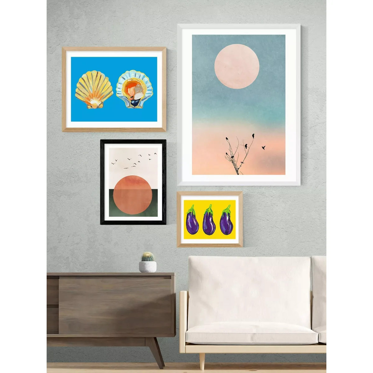 EAST END PRINTS Kubistika 'Rising' Framed Print – image 2