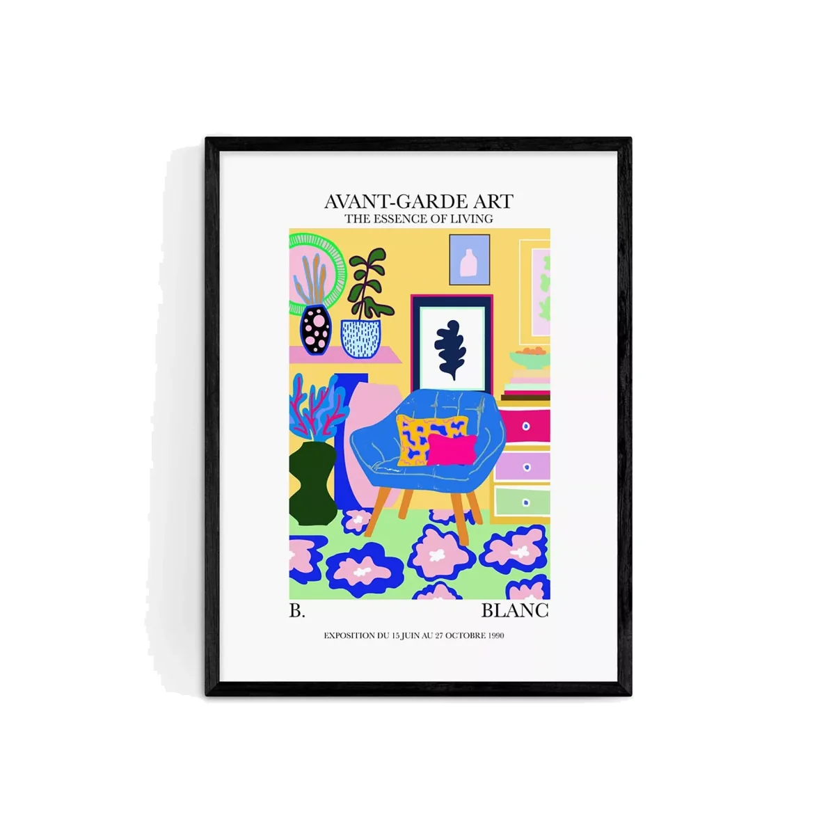 EAST END PRINTS BLANC Prints 'Yellow Essence' Framed Print – image 1