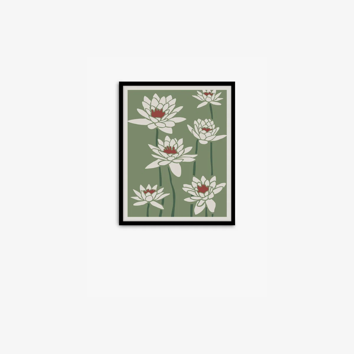 John Lewis ANYDAY 'Flowers Tokyo' Framed Print, 52 x 42cm, Green – image 1
