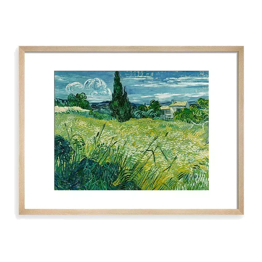 John Lewis Vincent Van Gogh 'Green Wheat-field with Cypress' Framed Print, 40 x 50cm – image 1