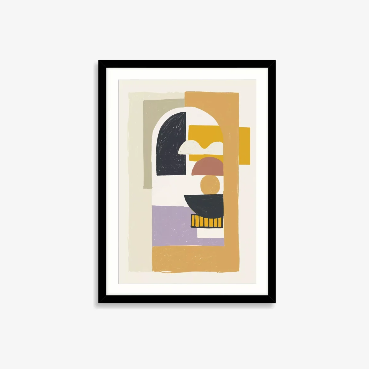 Enye Studio - 'Boa Viagem' Framed Print & Mount, 73.5 x 53.5cm, Multi – image 1
