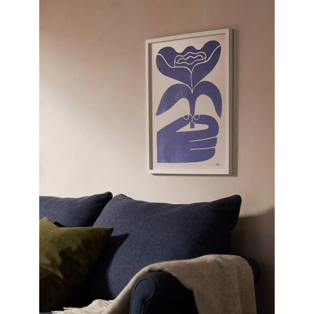 Marcello Velho - 'My Petal Blue' Framed Print, 52 x 42cm, Blue – image 2