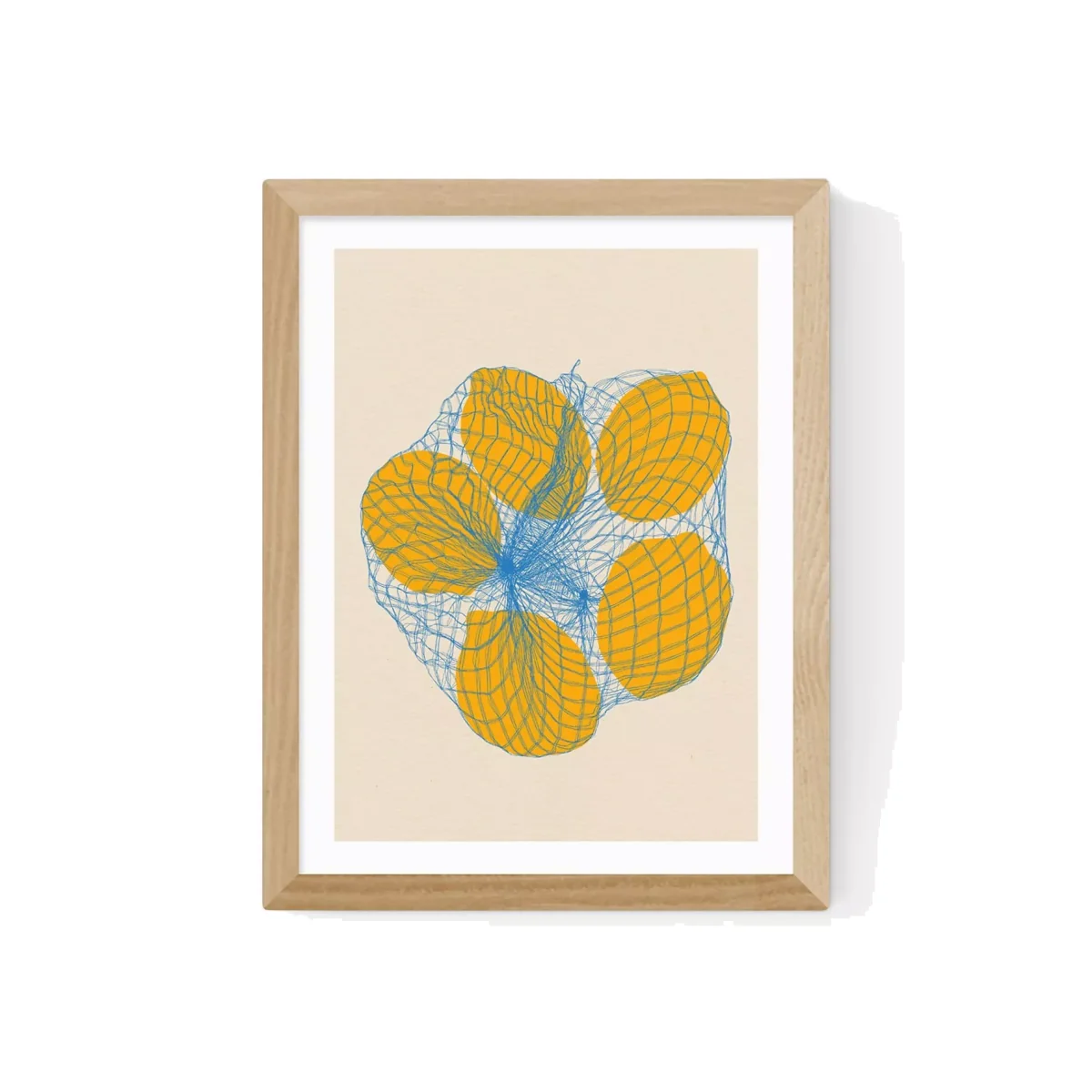EAST END PRINTS Rosi Feist 'Five Lemons in a Net Bag' Framed Print – image 1