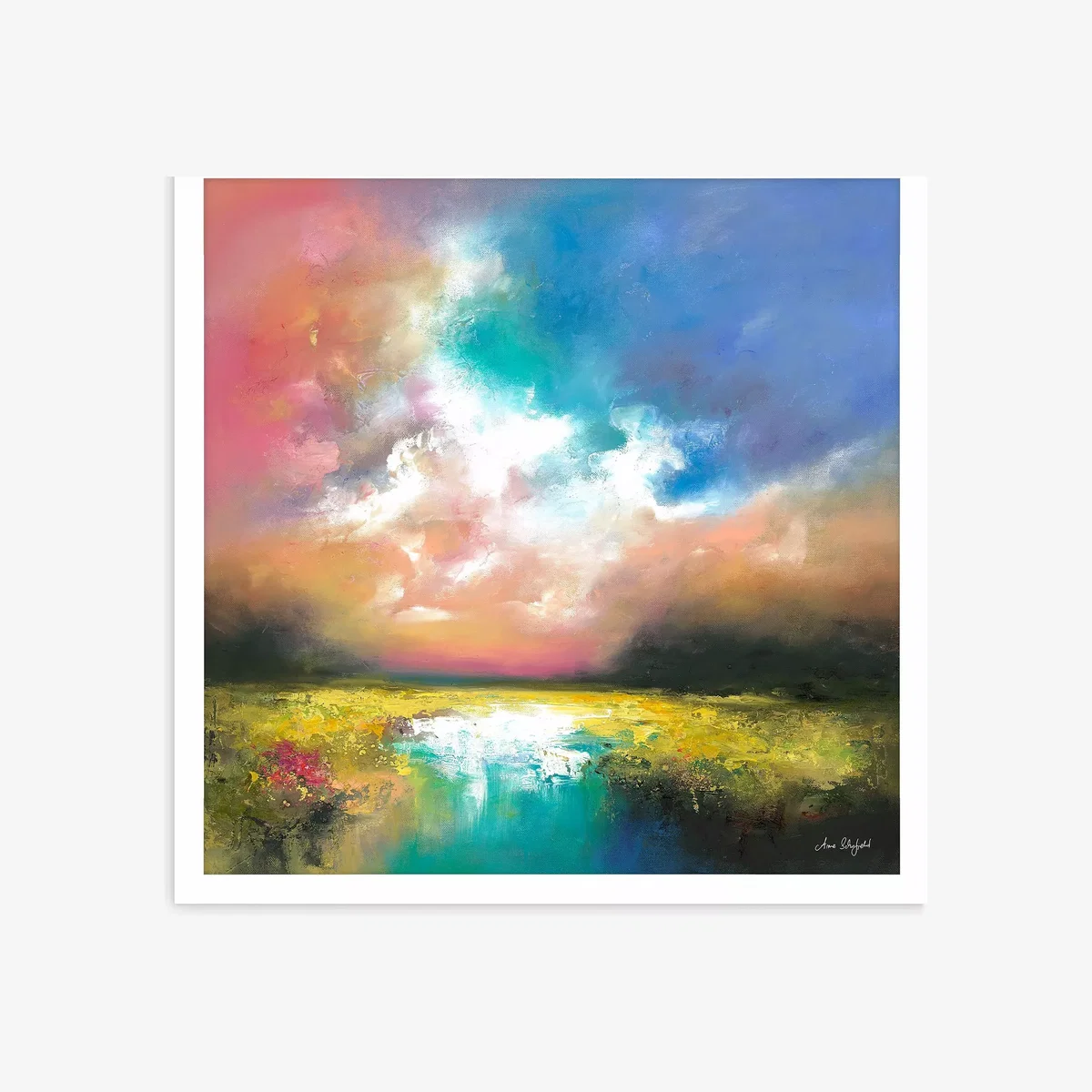Anna Schofield - 'Magical' Landscape Framed Print, 74.5 x 74.5cm, Blue/Multi – image 1