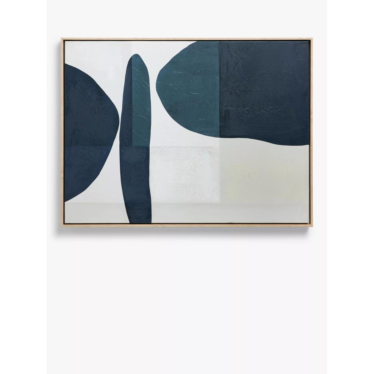 John Lewis 'Cove' Abstract Framed Canvas Print, 80 x 60cm, Blue – image 4