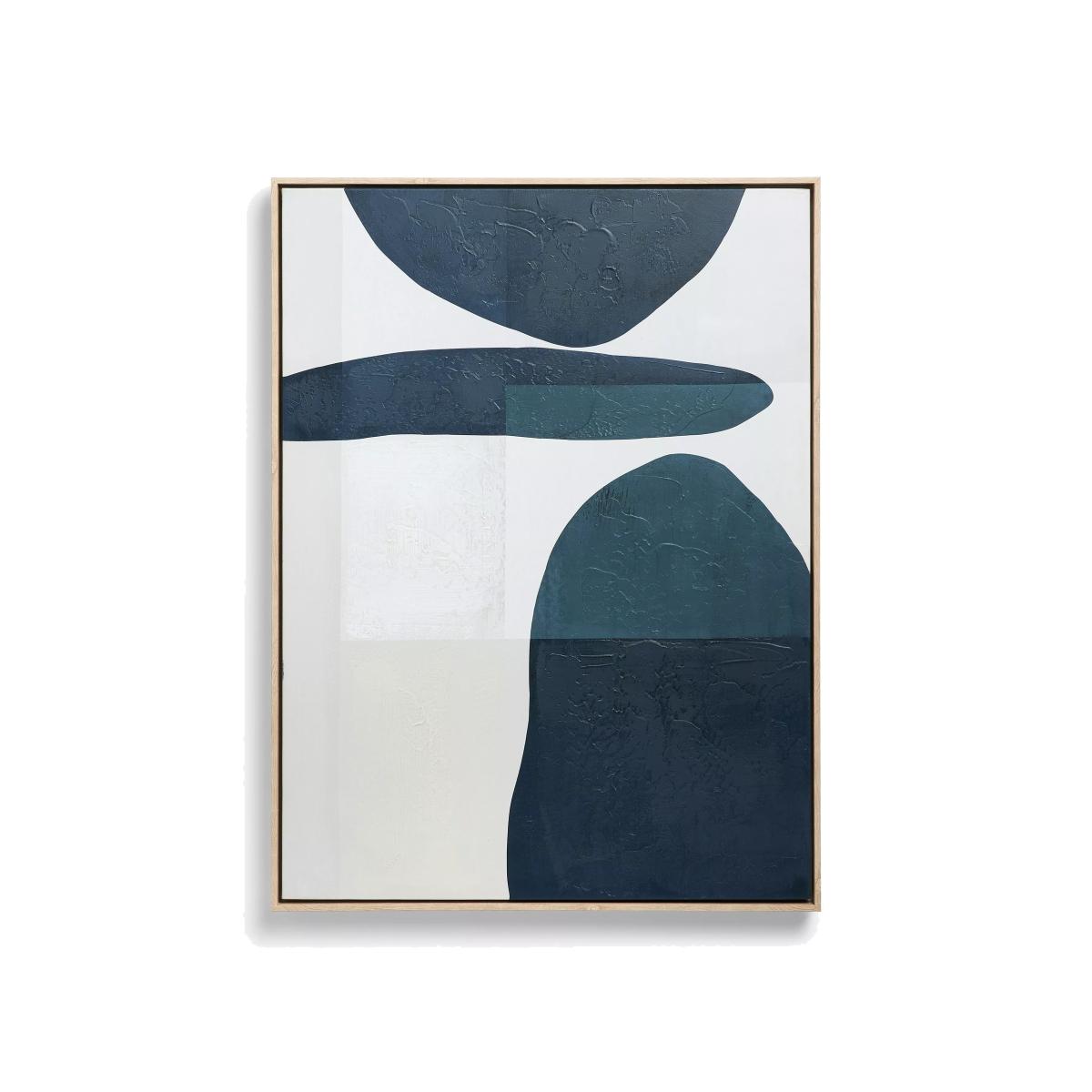 John Lewis 'Cove' Abstract Framed Canvas Print, 80 x 60cm, Blue – image 1