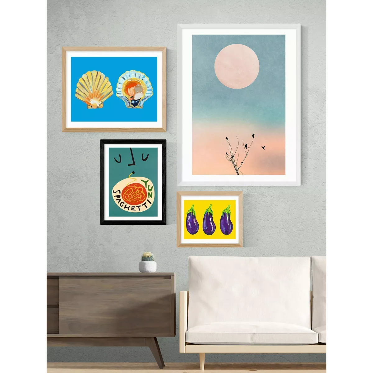 EAST END PRINTS Fox & Velvet 'Yum Spaghetti' Framed Print – image 2